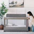 Baby Delight Lunaire Crib - Charcoal Tweed