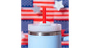6pk 40oz Americana Glitter Straws