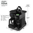K-Duo Essentials Hot & Iced Single-Serve K-Cup Pod Coffee Maker & Carafe