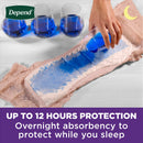 Depend Night Defense Women's Night Incontinence Underwear - M - 60ct