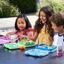 Kids' 5 Compartment Bento-Style Lunch Box - Purple