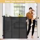 Retractable Extra Tall Pet Gate - Black