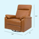 Suzy Swivel Glider Recliner Nursery Chair - Vegan Tan