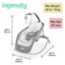 Plush Modern Baby Rocker & Stationary Seat - Beige