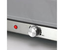Electric Food Warming Tray with Adjustable Temperature Control: Stainless Steel Buffet Server, 1500W, Silver