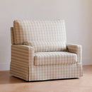Crawford Chair and a Half Pillowback Swivel Glider - Tan Gingham