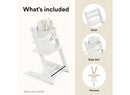 Tripp Trapp High Chair 2 with Adjustable Baby Set - White