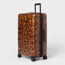Large Checked Hardside Suitcase - Tortoise Shell
