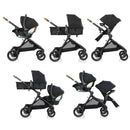 Pivot Xpand Travel System with LiteMax NXT Infant Car Double Seater - Coal Black