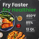6-in-1 Multifunctional Air Fryer Oven w/ 12 Qt Capacity, Digital Touchscreen - Black
