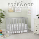 Edgewood 4-in-1 Convertible Mini Crib, Cool Grey