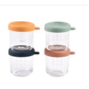 4 Pack Glass Baby Food Jars 250ml/8oz - Sunrise
