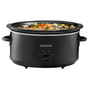 6 Qt Manual Slow Cooker with 3 Heat Settings - Black