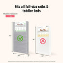 2-in-1 Crib & Toddler Mattress - Silver Honeycomb