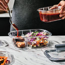 2-Compartment Meal Prep Containers - 5 Pack