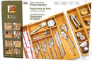 Classics Bamboo Expandable Drawer Organizers - 4 Pieces