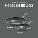 8" and 10" Ceramic Nonstick Aluminum Fry Pan Set