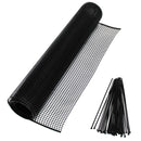DSHD15 Heavy-Duty Outdoor Deck Netting - Plastic Balcony Netting for Pets & Kids - 15 Feet Long by 3 Feet Tall - Made in The USA - Black