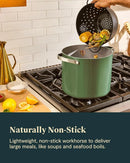 12 Qt Nonstick Ceramic Pot with Lid - Perracotta