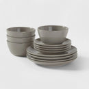 12pc Stoneware Avesta Dinnerware Set - Gray