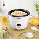 Aroma 20-Cup Rice & Grain Cooker with Granite Coating - White