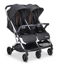 KooperX2 Lightweight Compact Fold Double Stroller - Black