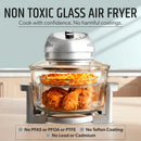 Large Glass Air Fryer - Silver