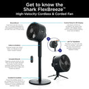 FlexBreeze Pedestal & Tabletop Fan- Black Fan w/ Pedestal Base Black