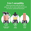 3 in 1 Blend & Juice Glass 5-Speed Blender System Black 53524: Juicer, Smoothie Maker, Dishwasher Safe