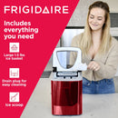 Frigidaire 26 Lbs. Countertop Ice Maker - Bullet Shaped Ice, Red Stainless Steel