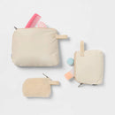 3pc Toiletry Kit and Bag - White