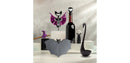 4pc Spookelier Wine Saver Pump and Stoppers - Black