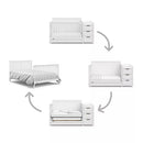 Hadley 5-in-1 Convertible Crib and Changer with Drawer - White