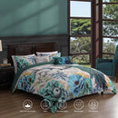 Bebejan Peacock Jardin 5 Piece Reversible Comforter Set - King