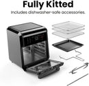 6-in-1 Multifunctional Air Fryer Oven w/ 12 Qt Capacity, Digital Touchscreen - Black