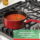 Simple Care Non-Stick Cookware, 5 Quart Jumbo Cooker, Red