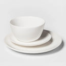 12pc Stoneware Avesta Dinnerware Set - White