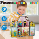 65PCS Magnetic Tile Building Set - Family Theme