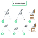 Trio Foldaway 6-in-1 Baby High Chair - Quill