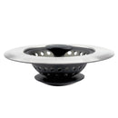Silicone Sink Strainer with Stopper - Black