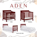 4 in 1 Aden Convertible Mini Crib - Cherry