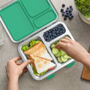 Stainless Steel Leakproof 3-Compartment Lunch Box - Green