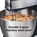 4qt Stand & Hand Mixer With Stainless Steel Bowl