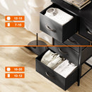 9 Drawer Fabric Dresser - Black