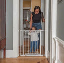 Extra Wide Walk-Thru Safety Baby Gate - White