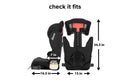 2-in-1 High-Back Booster Seat - Black