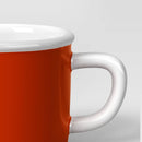 Set of 2 Stoneware Camper Mugs - Orange/Green