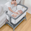 Baby Bassinet and Bedside sleeper, Grey