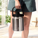 64oz Stainless Steel Water Bottle - Double-Wall Silver