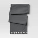 Cotton Textured Table Runner - Gray